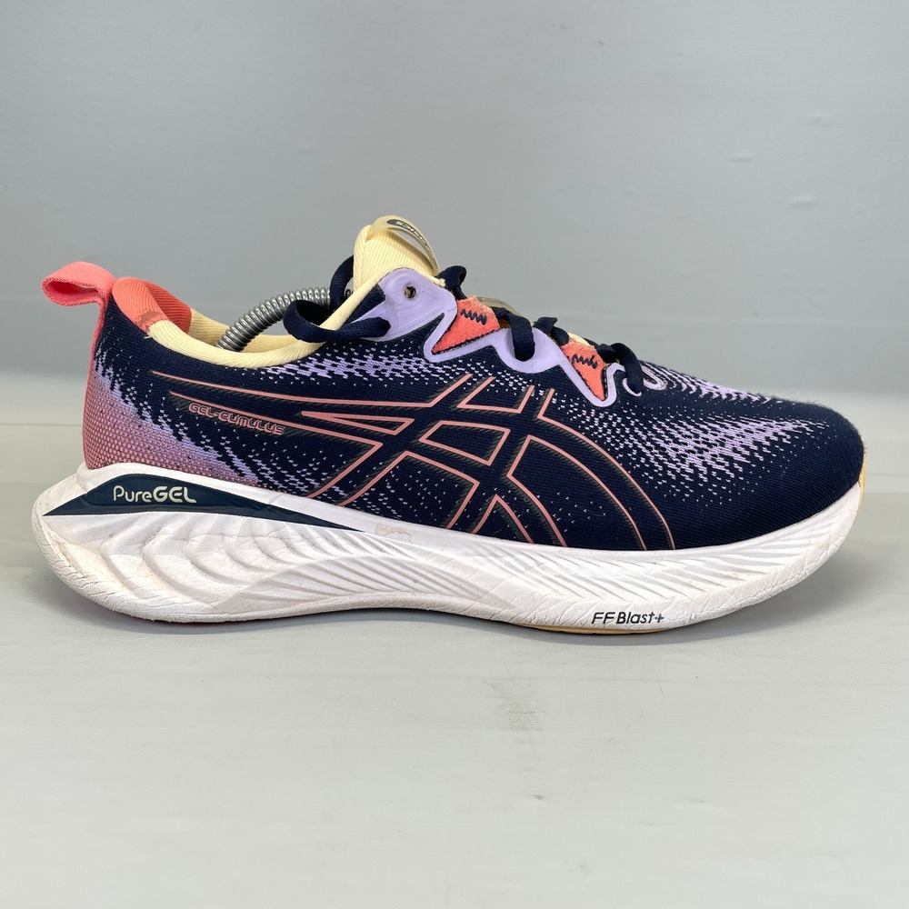 Asics Gel-Cumulus 25 Running Shoes Womens Size 8.5 Blue Purple Mesh Sneakers
